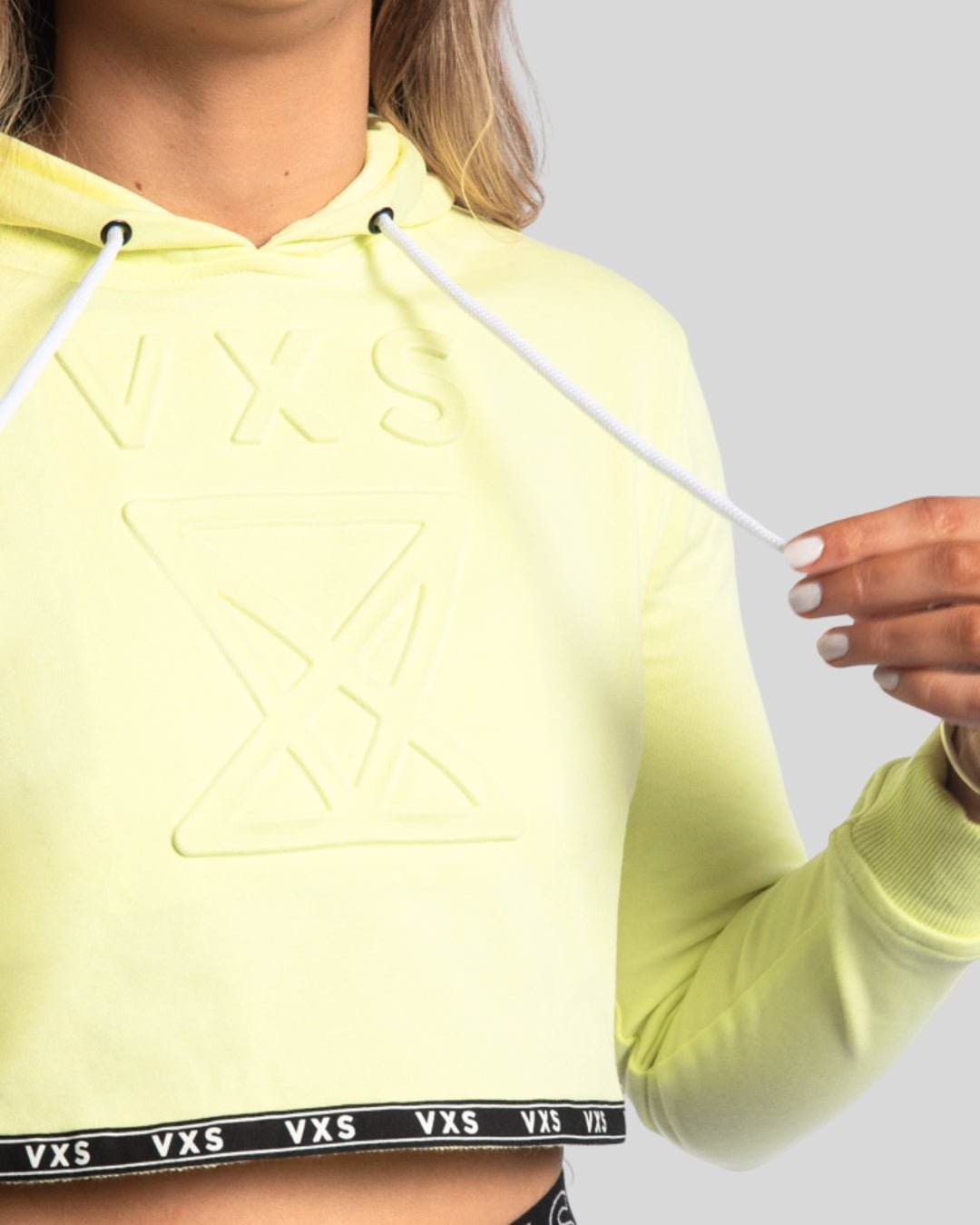 CROP Hoodie [Yellow] - VXS GYM WEAR