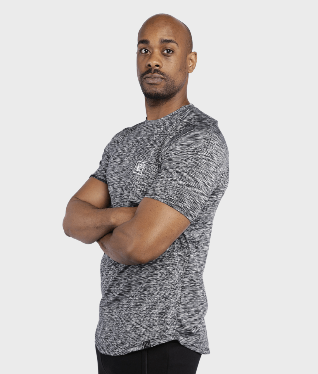 Elite T-Shirt [Black/White Fuzion] - VXS GYM WEAR