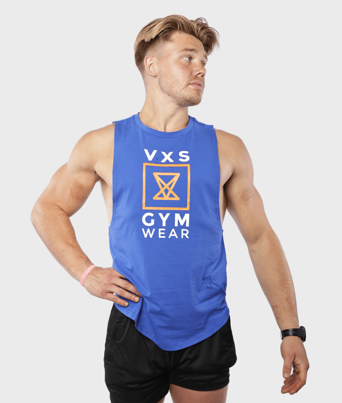 LOGO Sleeveless [Blue] - VXS GYM WEAR