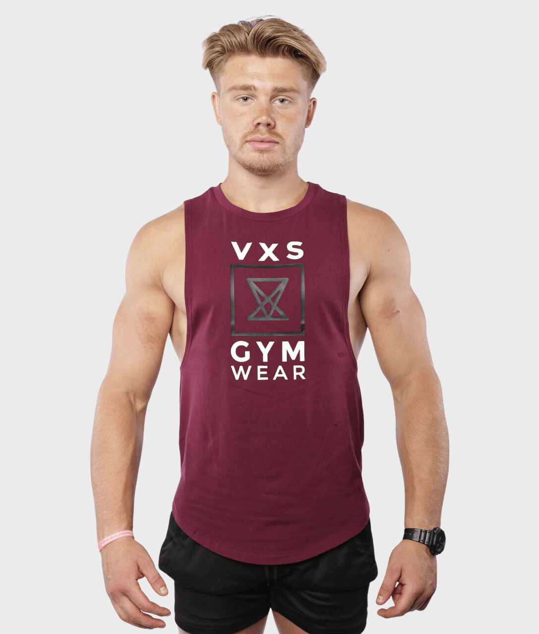LOGO Sleeveless [Burgundy] - VXS GYM WEAR