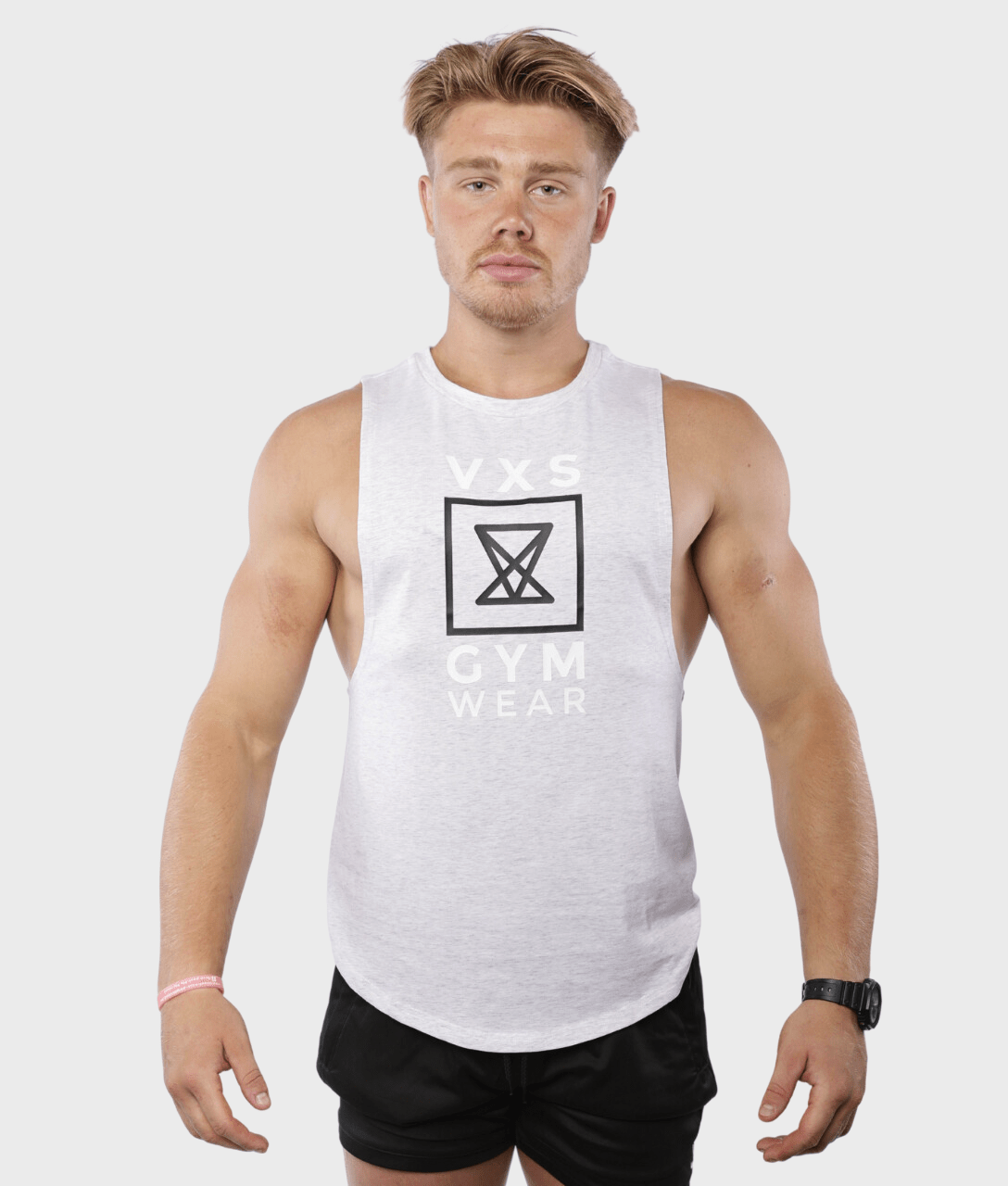 LOGO Sleeveless [Grey] - VXS GYM WEAR