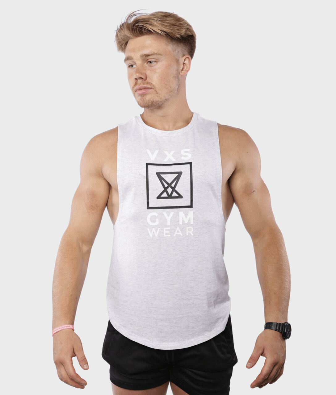 LOGO Sleeveless [Grey] - VXS GYM WEAR