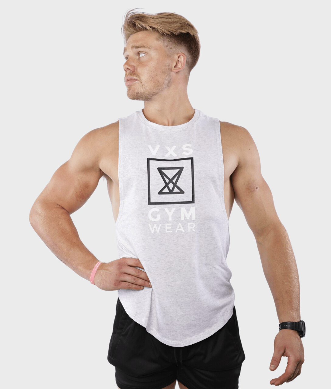 LOGO Sleeveless [Grey] - VXS GYM WEAR