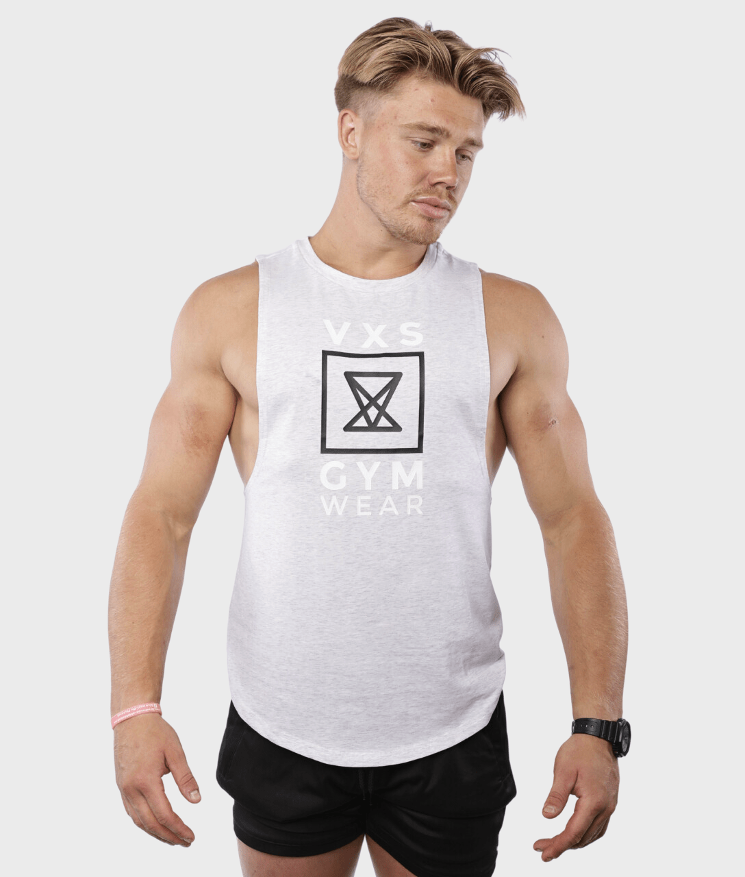 LOGO Sleeveless [Grey] - VXS GYM WEAR