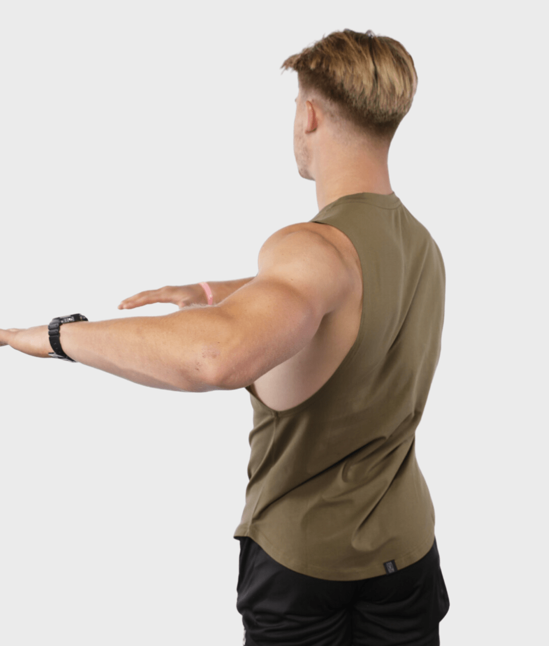 LOGO Sleeveless [Olive] - VXS GYM WEAR