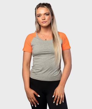 Core T-Shirt [Grey/Orange] - VXS GYM WEAR