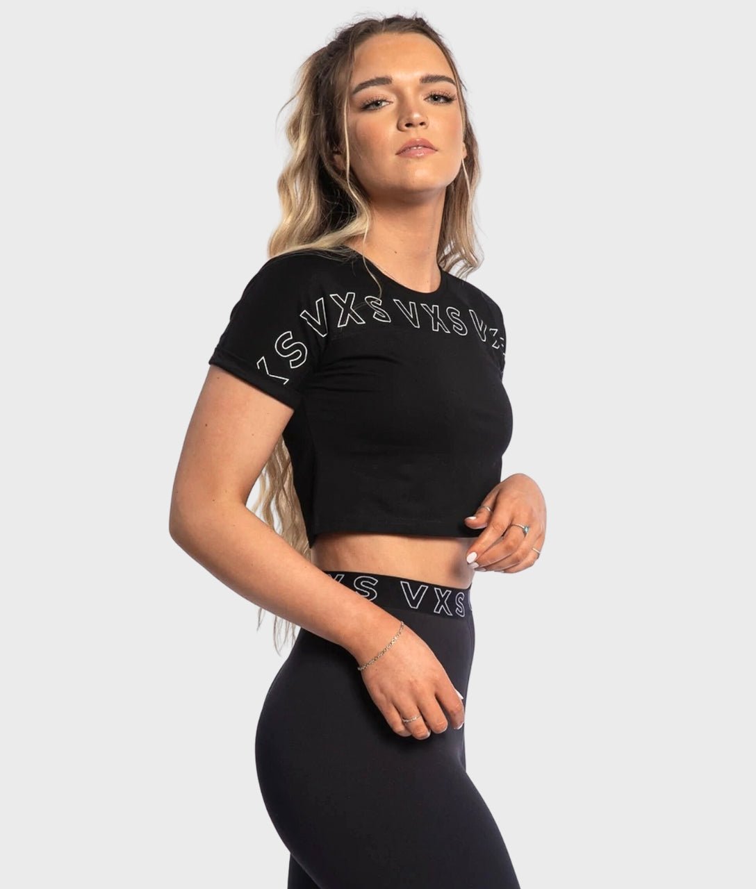 Crop T-Shirt [Black] - VXS GYM WEAR