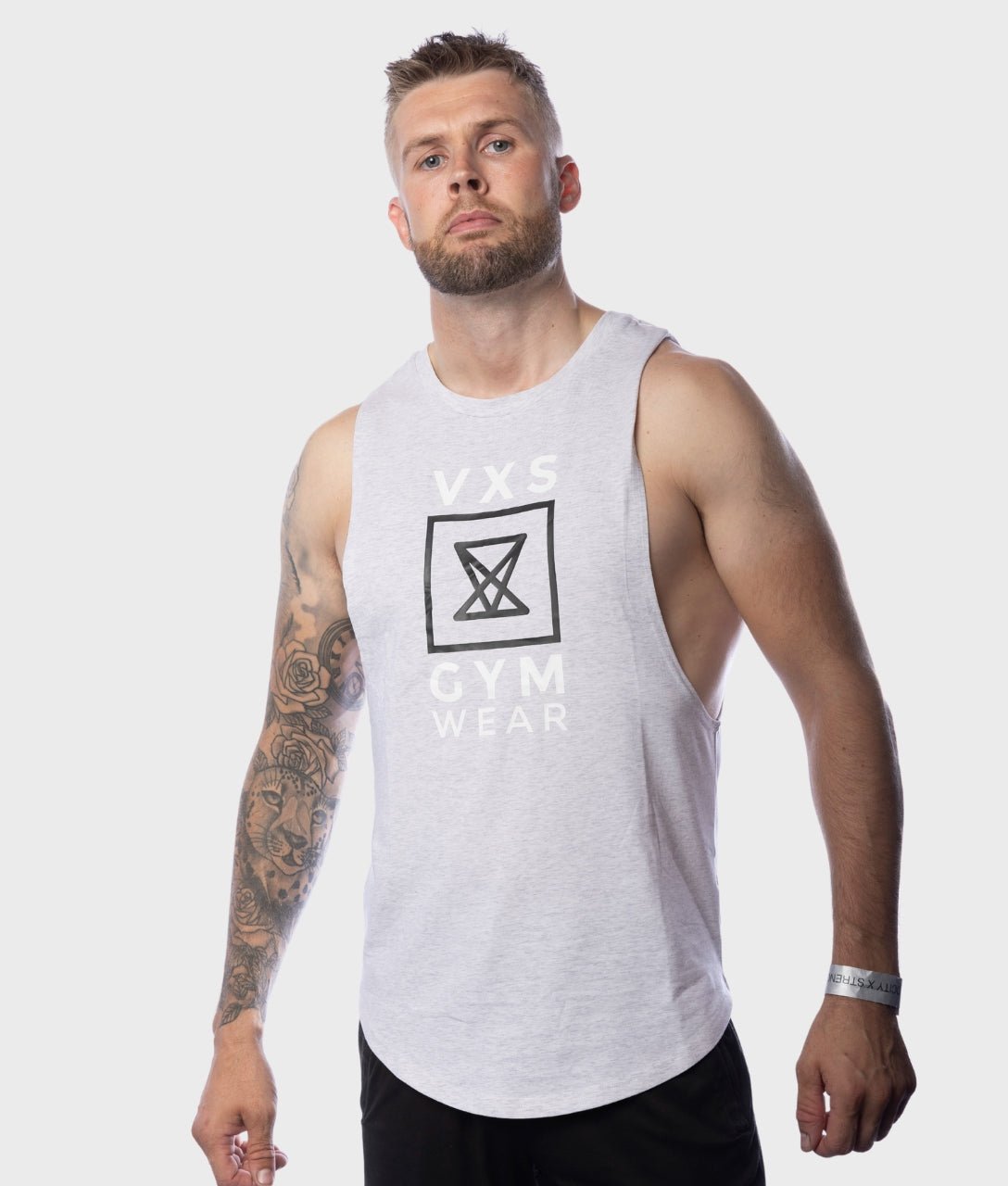 LOGO Sleeveless [Grey] - VXS GYM WEAR